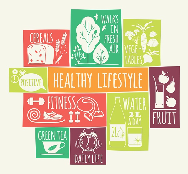 Healthy lifestyle graphic